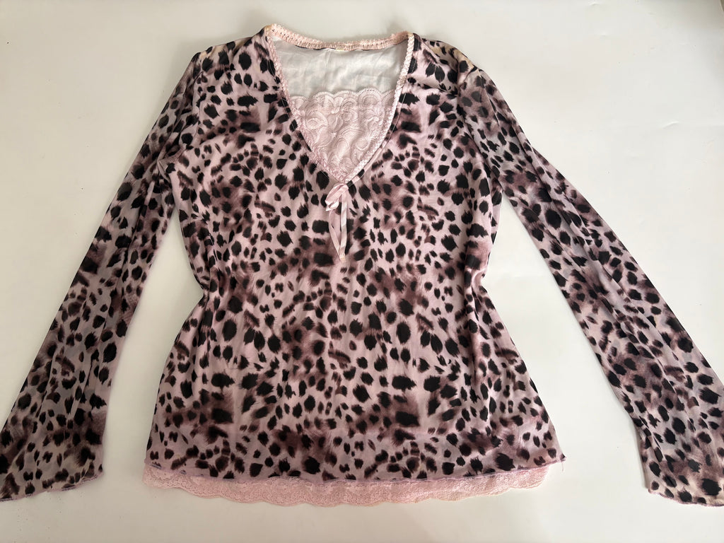 Cheetah lavender colour top(38-40 inch)