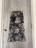 rose grey maxi skirt (28inch)