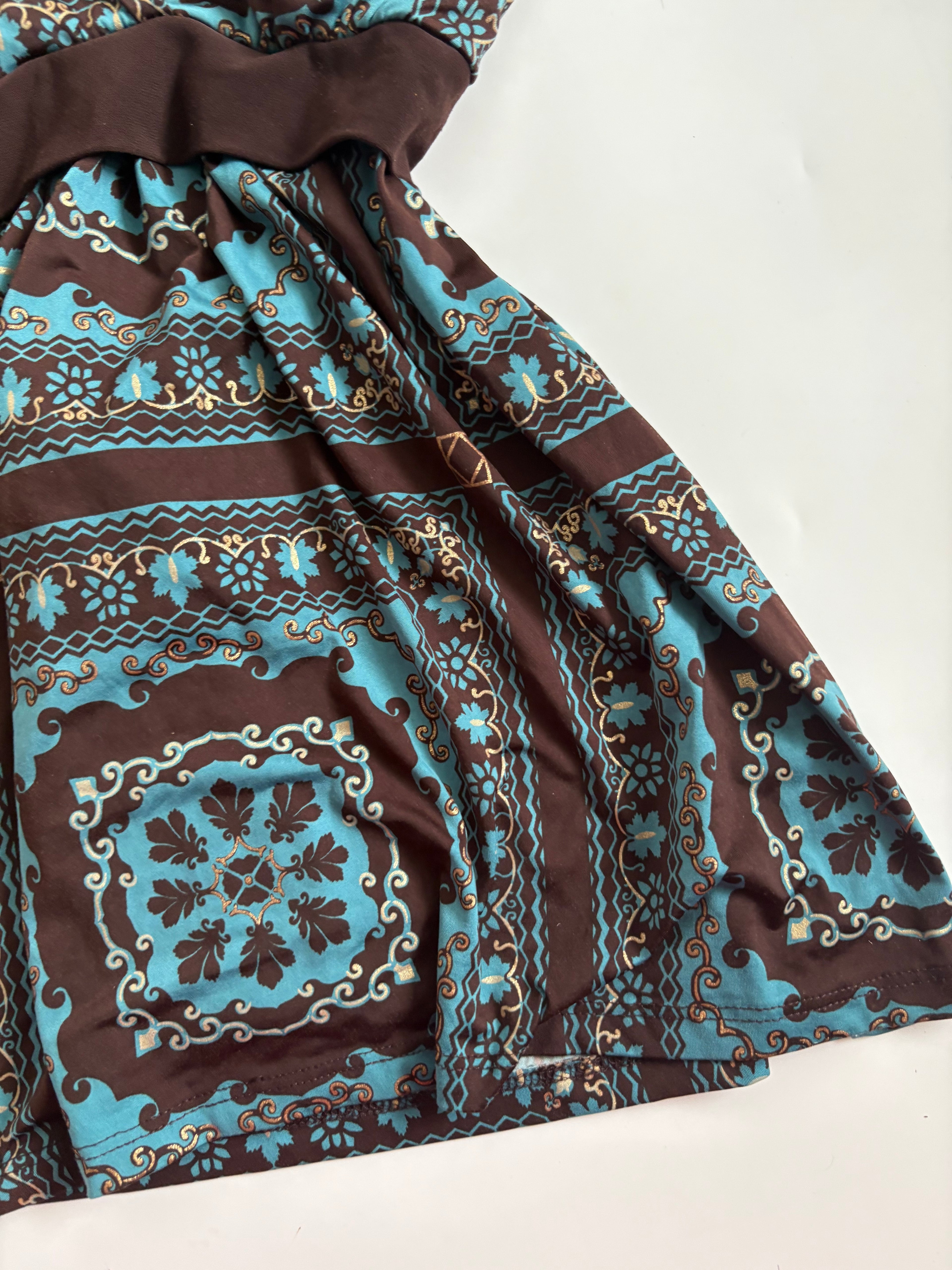 poetry v neck printed top (34inch)