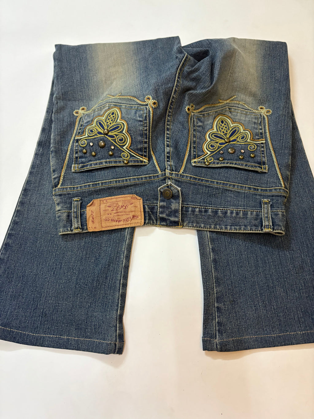 embroidered low rise jeans (28inch)