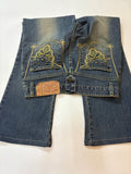 embroidered low rise jeans (28inch)