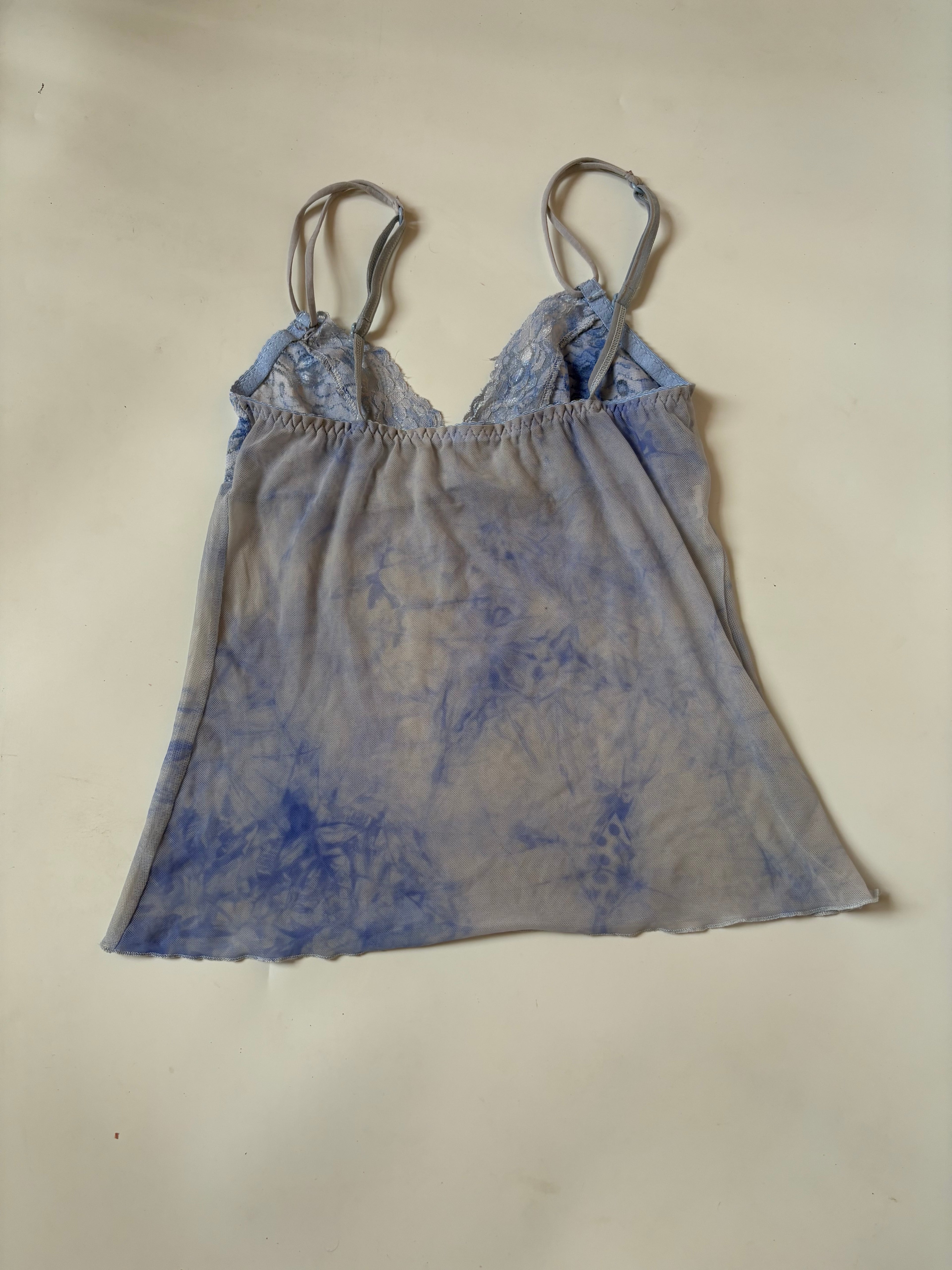 V neck blue top(24-26 inch)