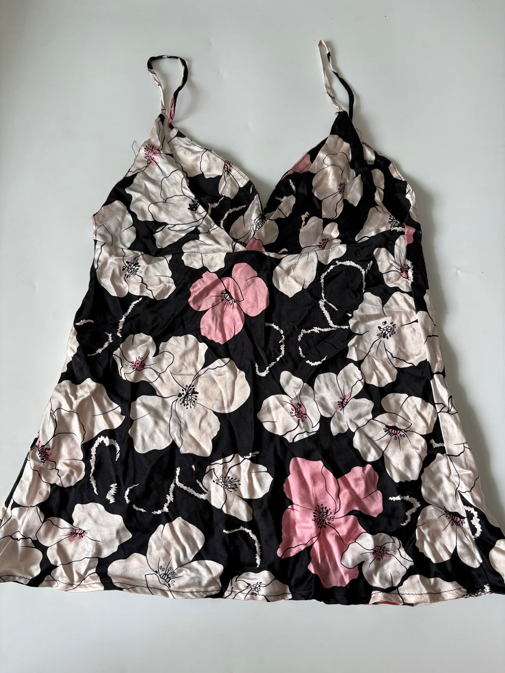 Bardot floral silk black top(32 inch)