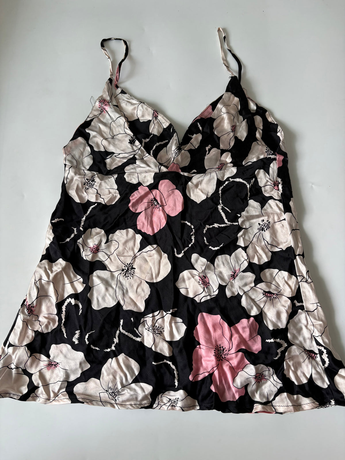 Bardot floral silk black top(32 inch)