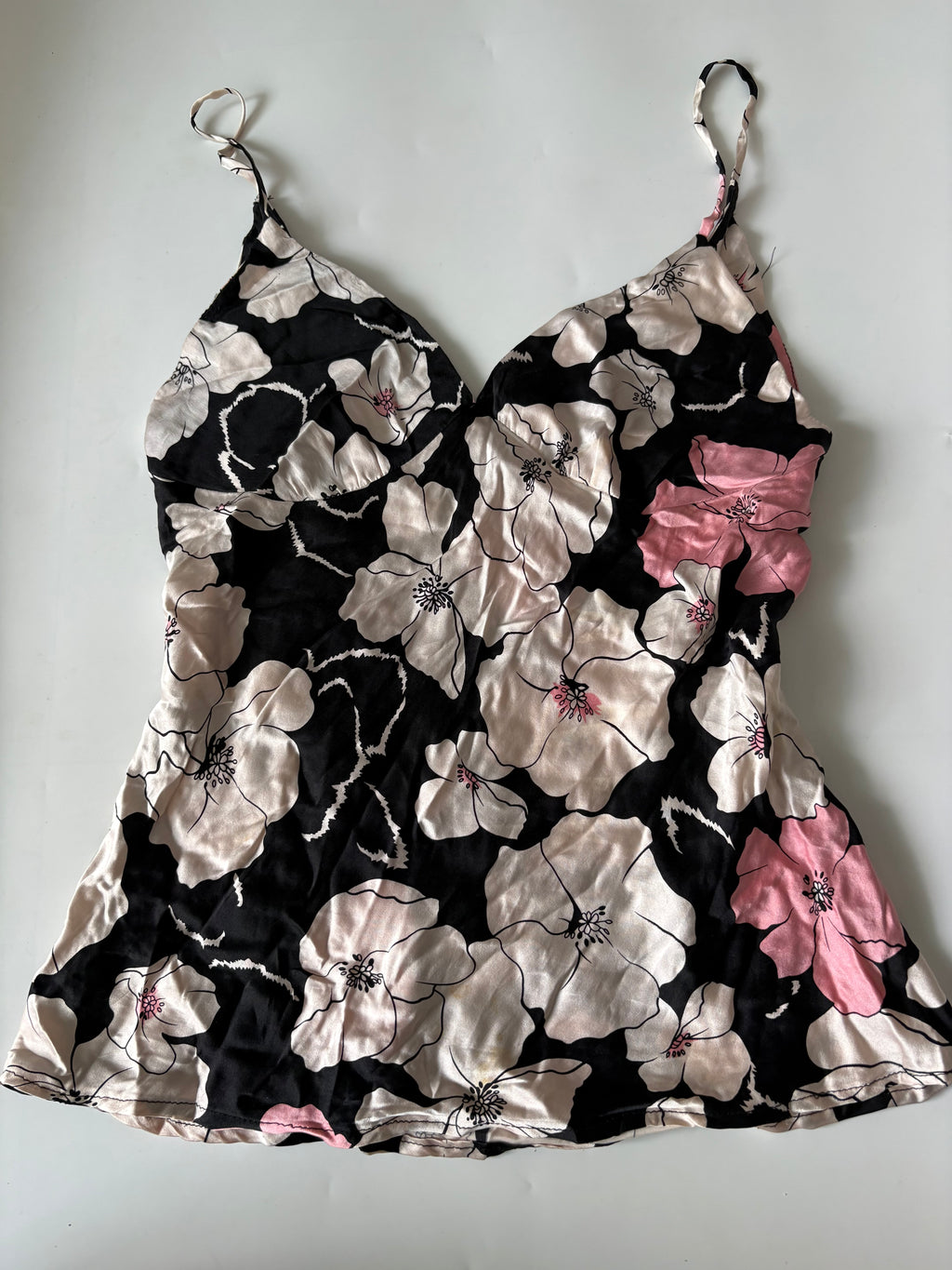 Bardot floral silk black top(32 inch)