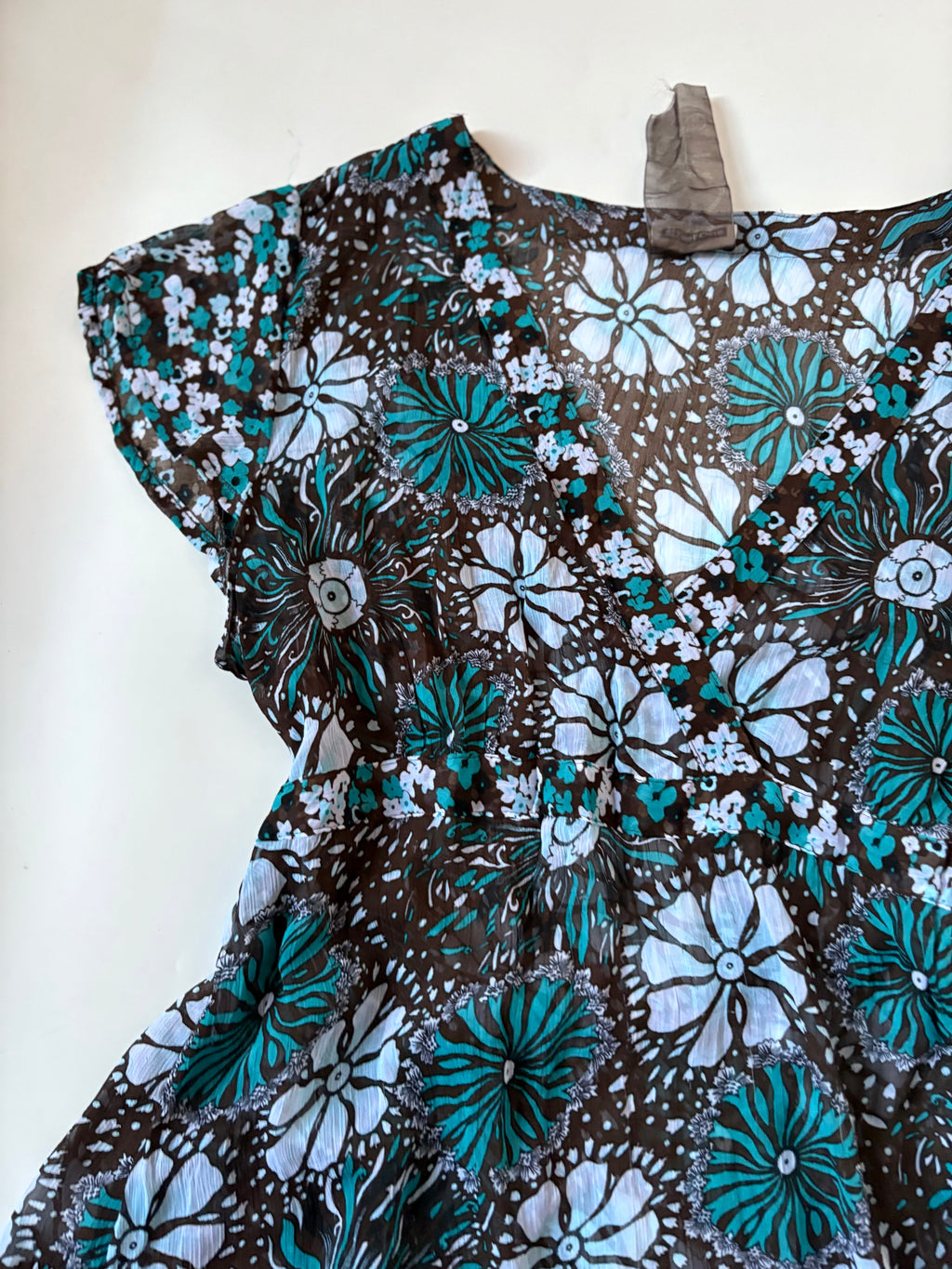v neck teal fairy top (36-38inch)