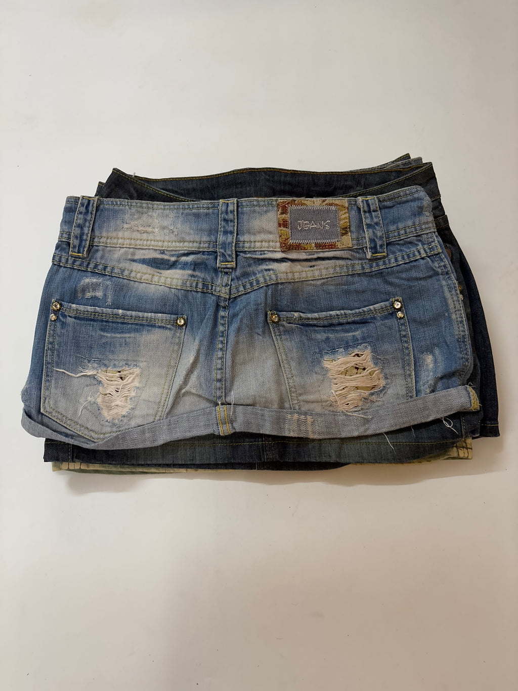 Jeans mini skirt(32 inch)
