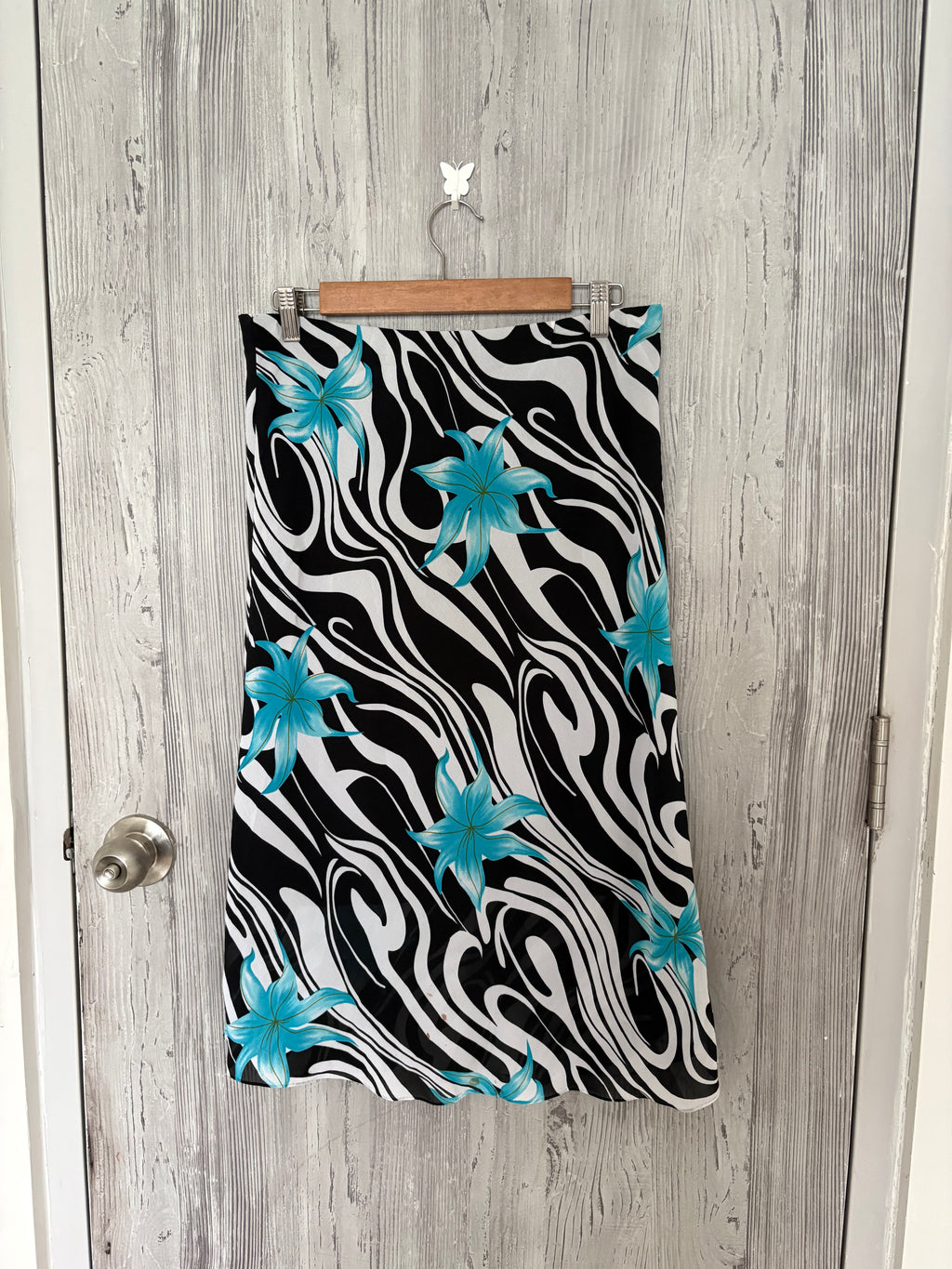 Anna zebra styled floral skirt(38inch)