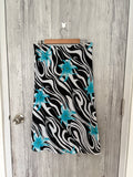 Anna zebra styled floral skirt(38inch)