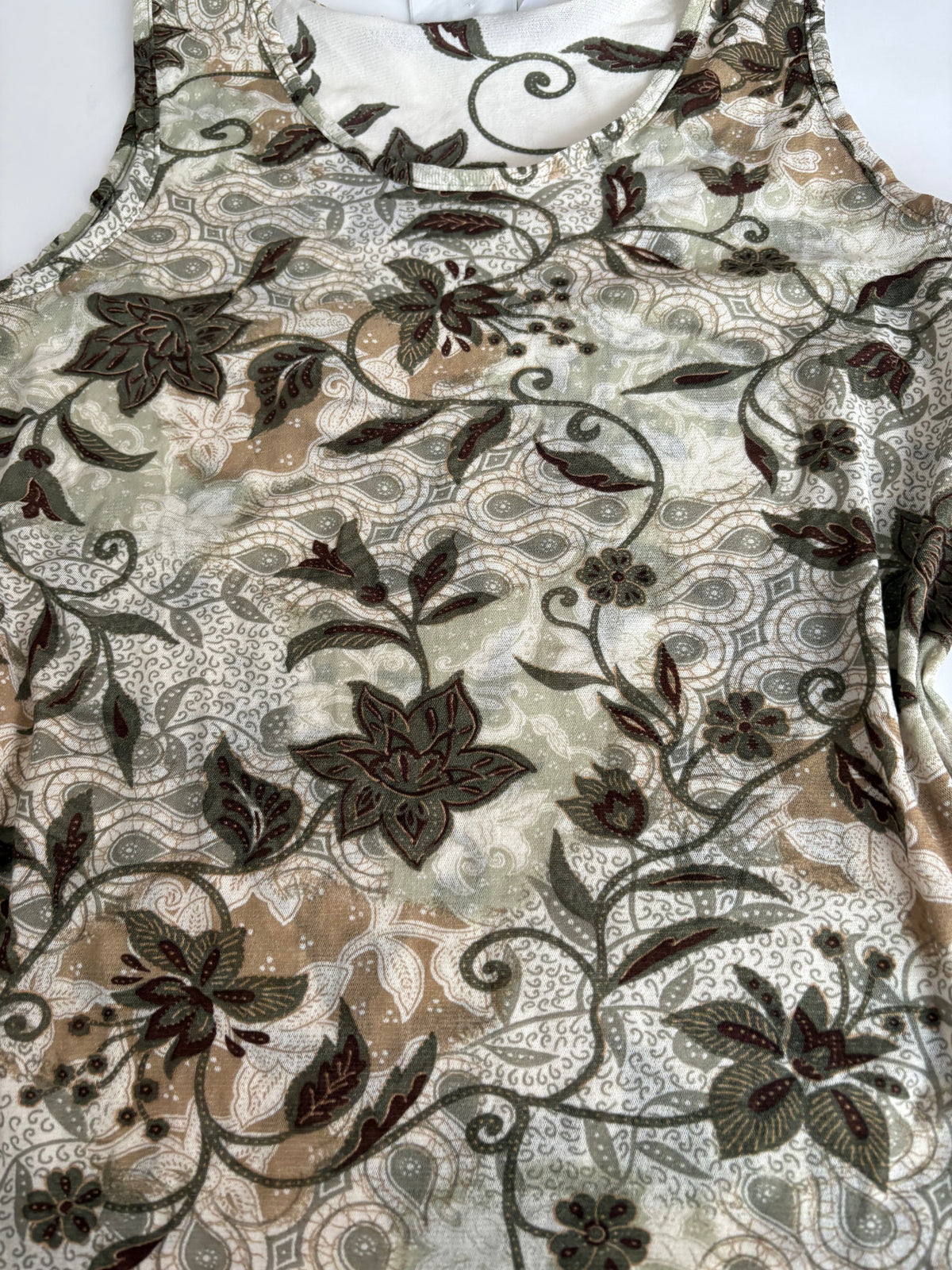 Canda floral green top(38-40 inch)