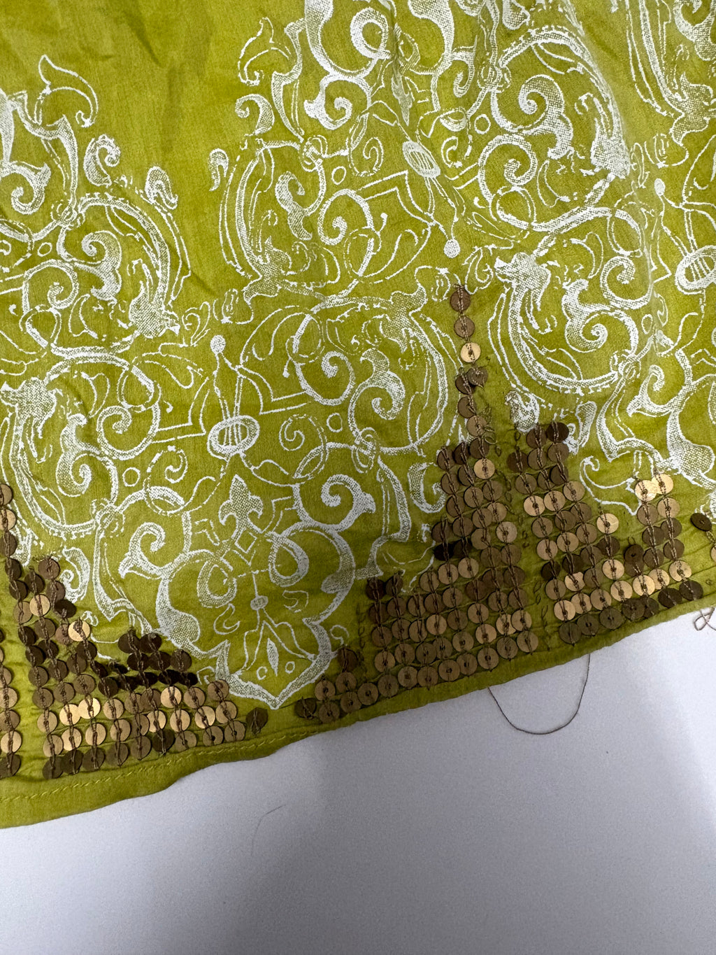 Green sequin design top(34inch)