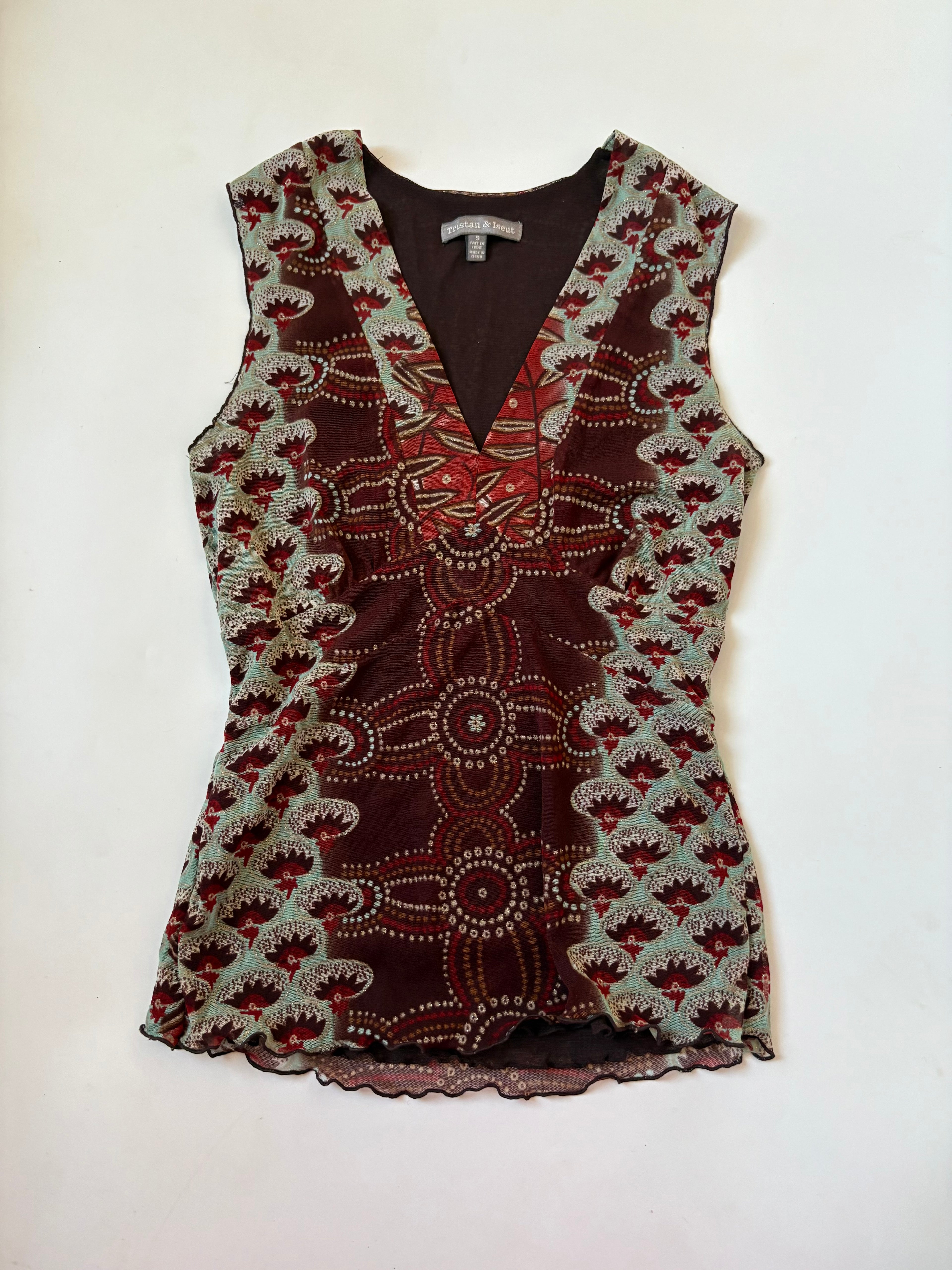 v neck brown fairy top ( 34-36inch)