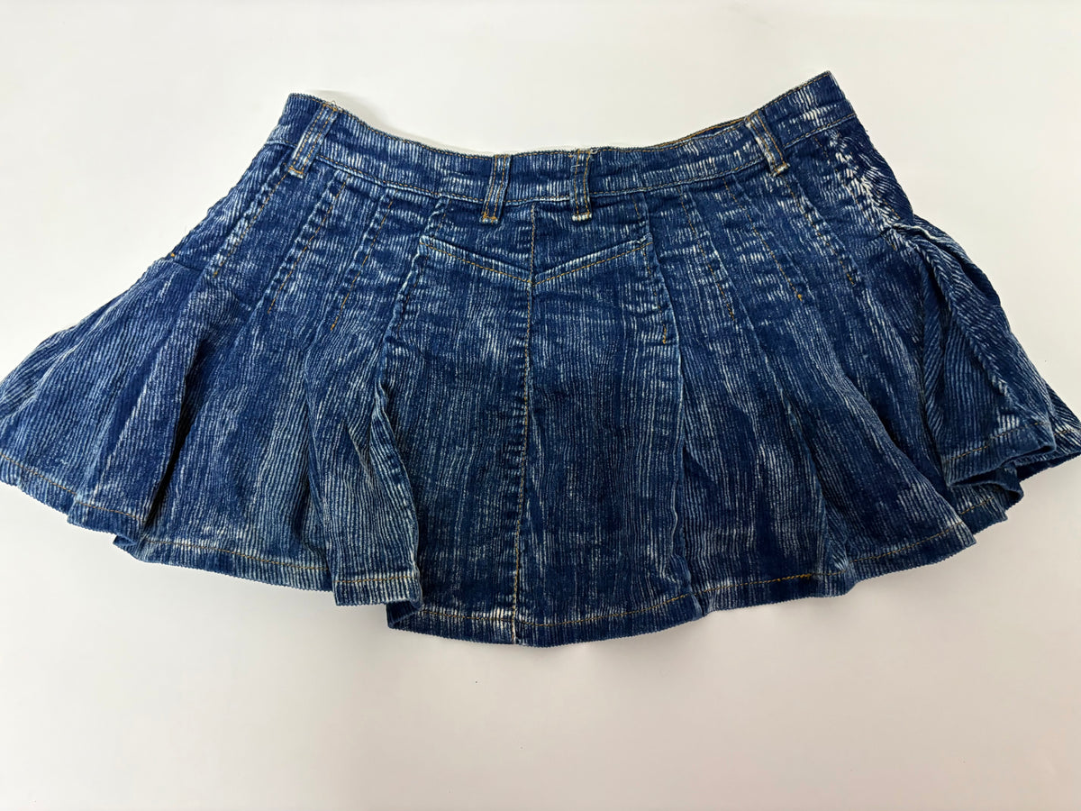 yes miss corduroy blue skirt (32inch)