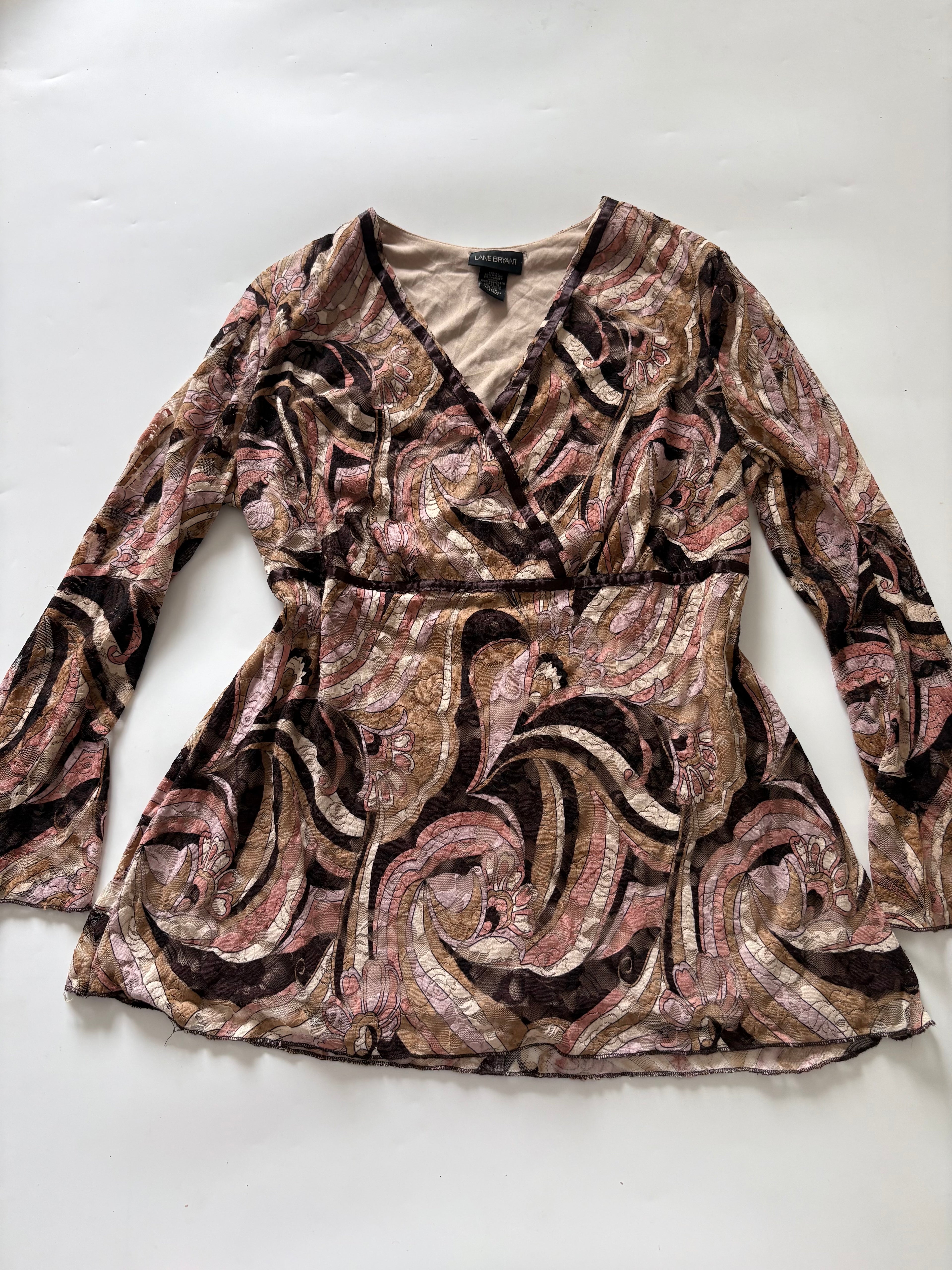 Lane bryant net sleeves top(42 inch)