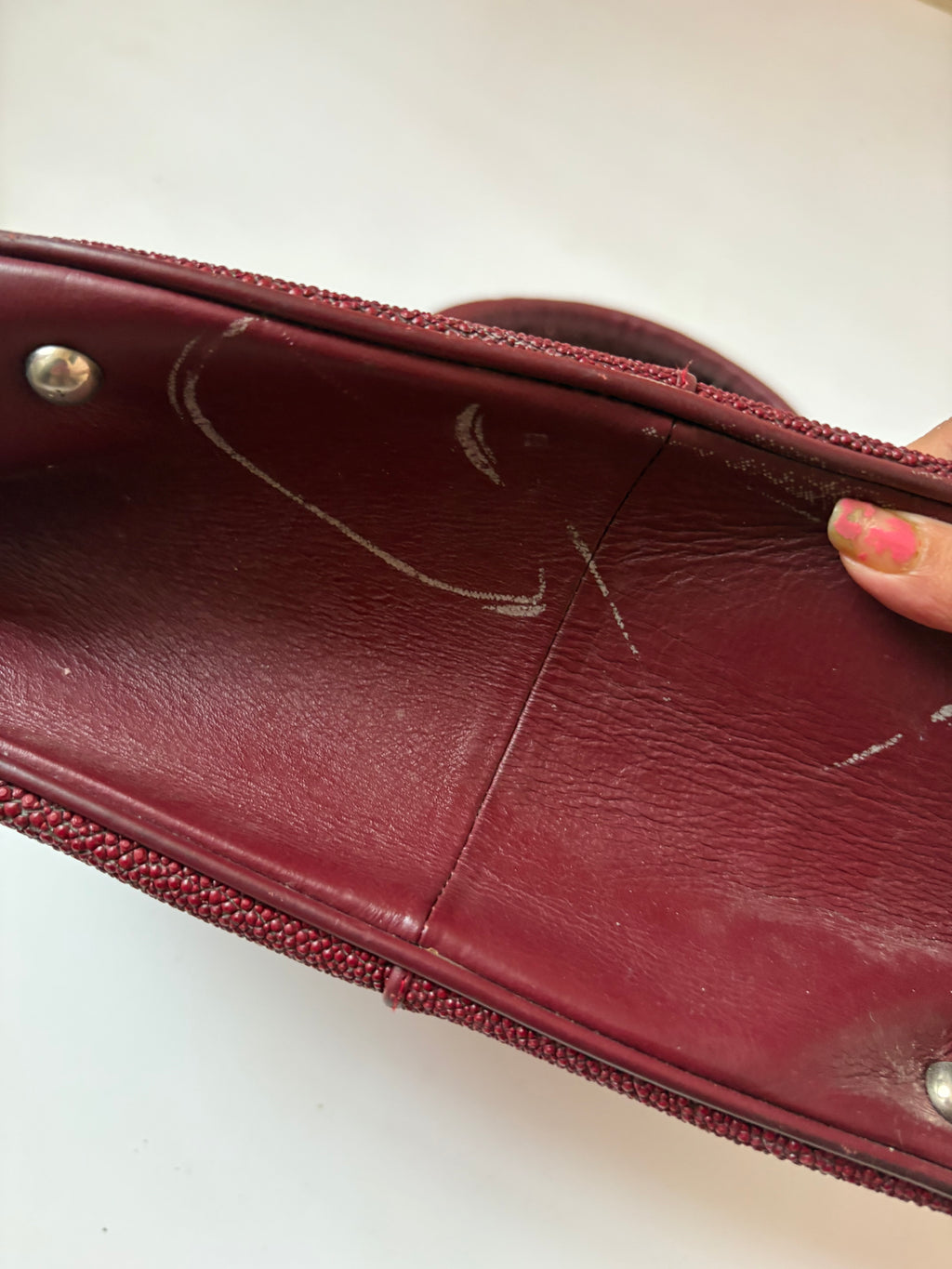 Maroon hand bag