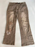 Big spade grey embroidery mid rise jeans(34-36 inch)
