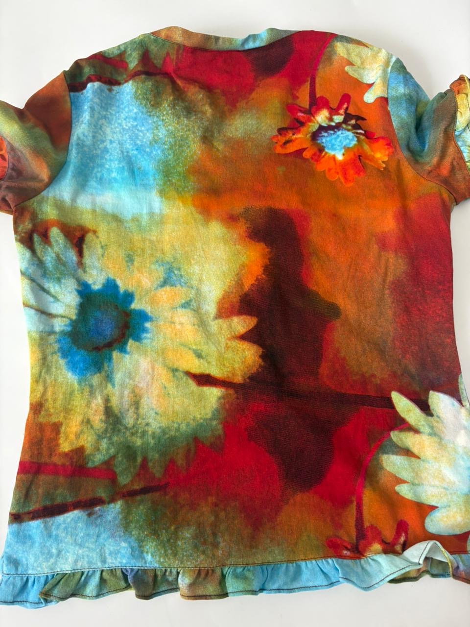 Floral tie dye top(36-38 inch)