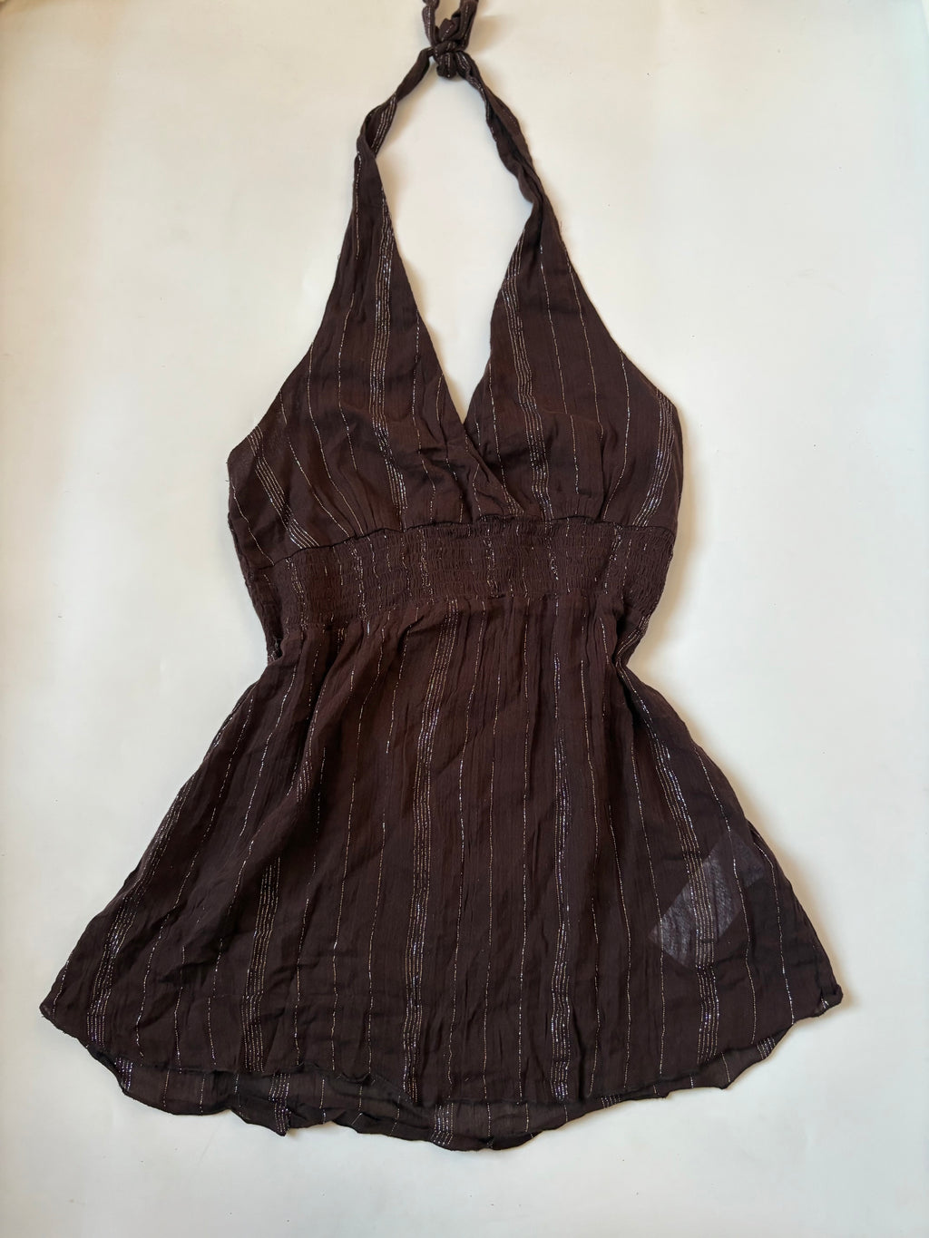 halter neck brown top (34-36inch)