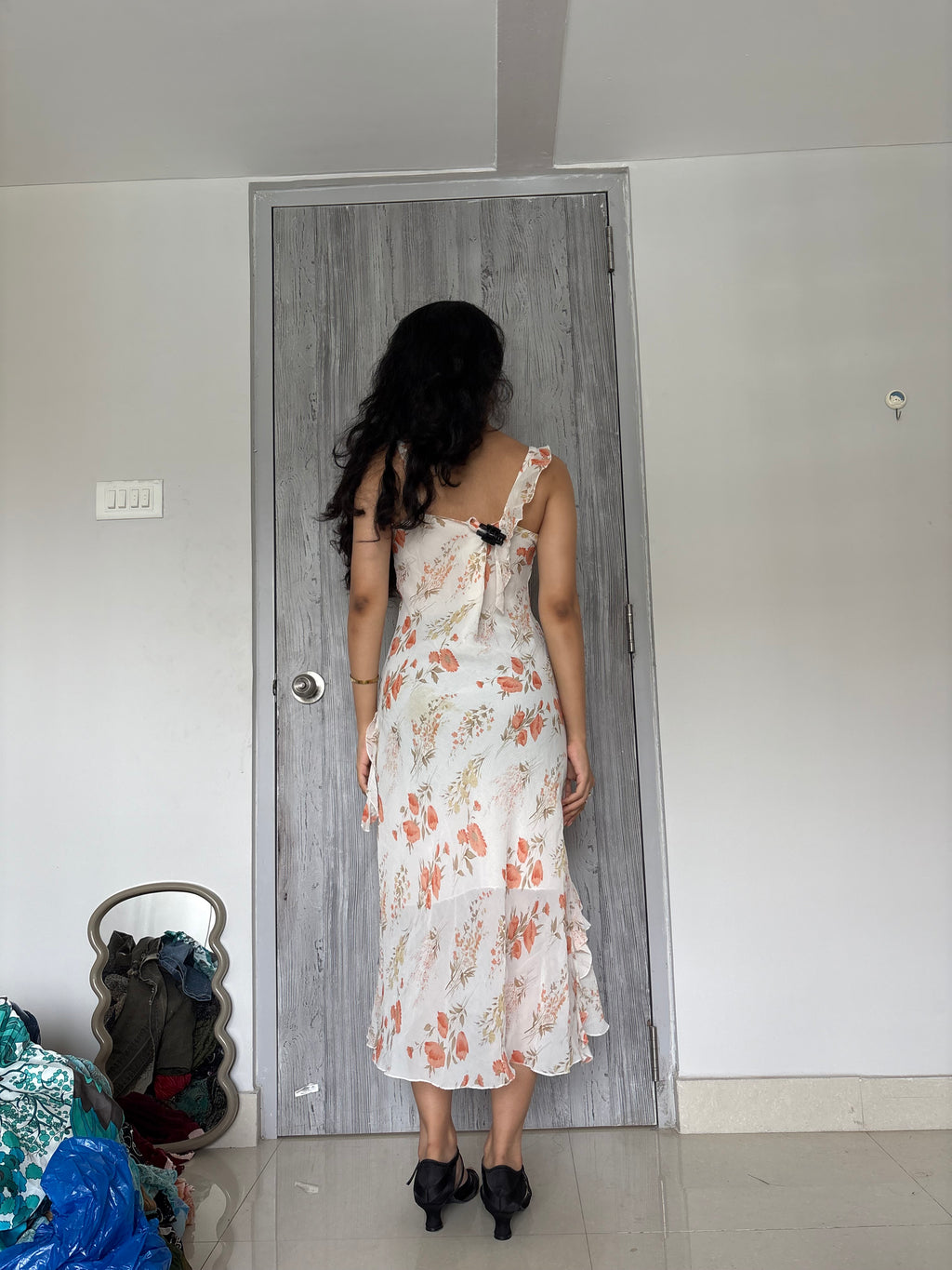 white euro dress (32-34inch)