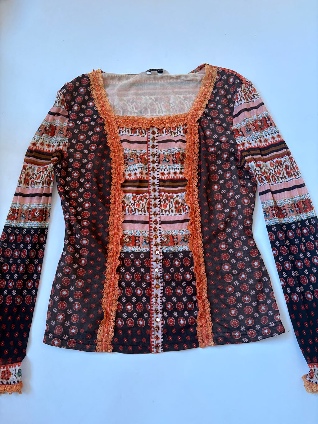 Vernica brown designed top(34-36 inch)