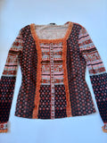 Vernica brown designed top(34-36 inch)