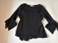 dawn shire rhinestone bell sleeves top (40-44inch)