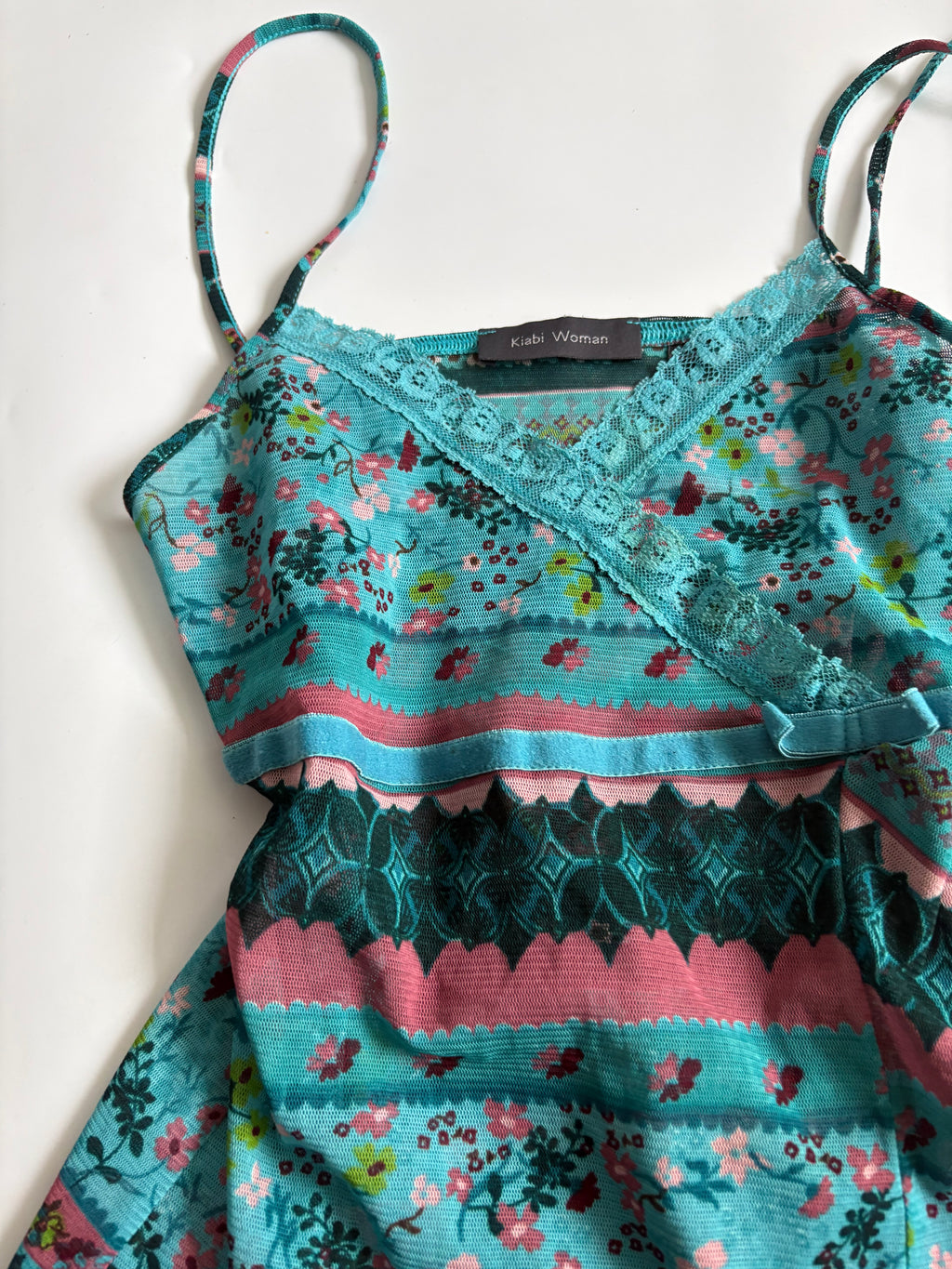 kiabi woman teal cami (34inch)