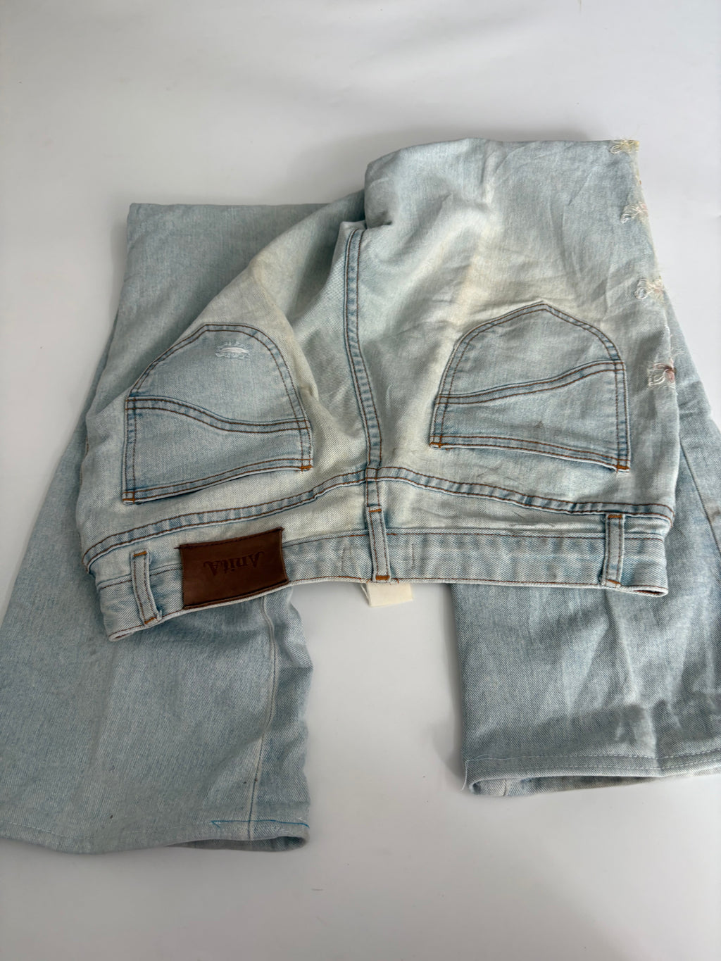 Anita floral light colour low rise jeans(30 inch)