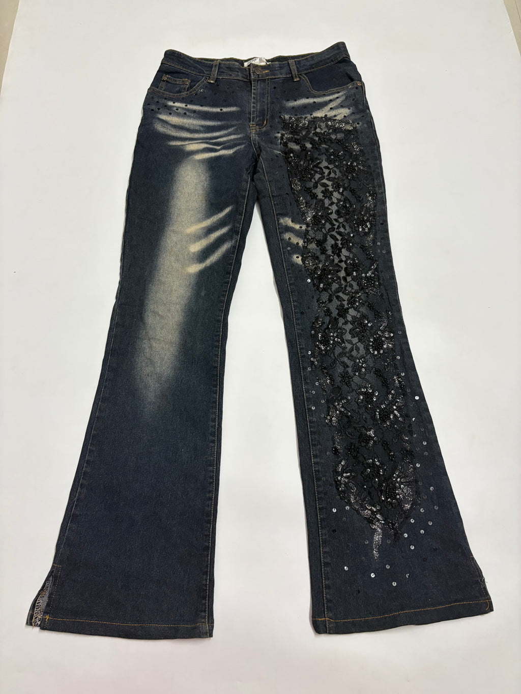 beaded black jeans (30inch)