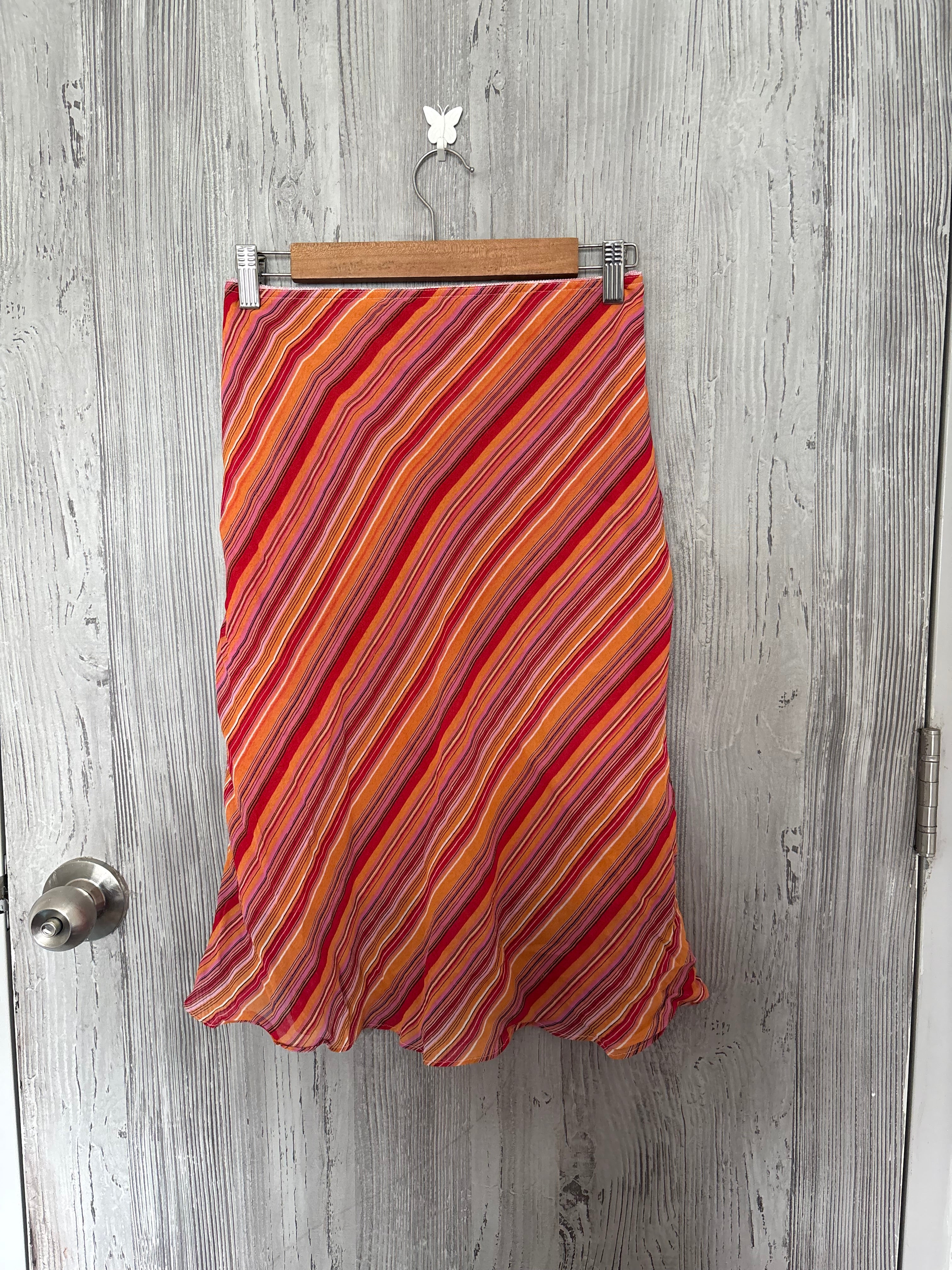blue motion orange stripped skirt ( 30-34inch)