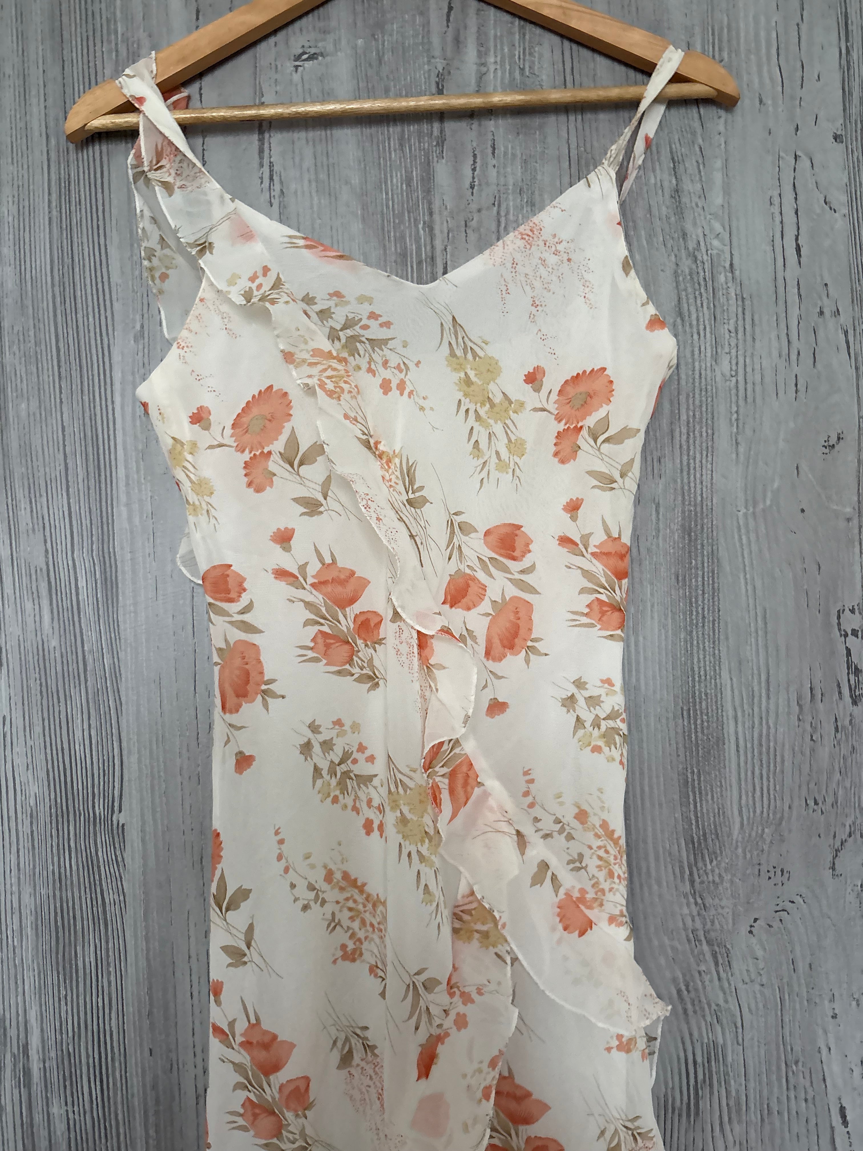 white floral euro dress (32-34inch)
