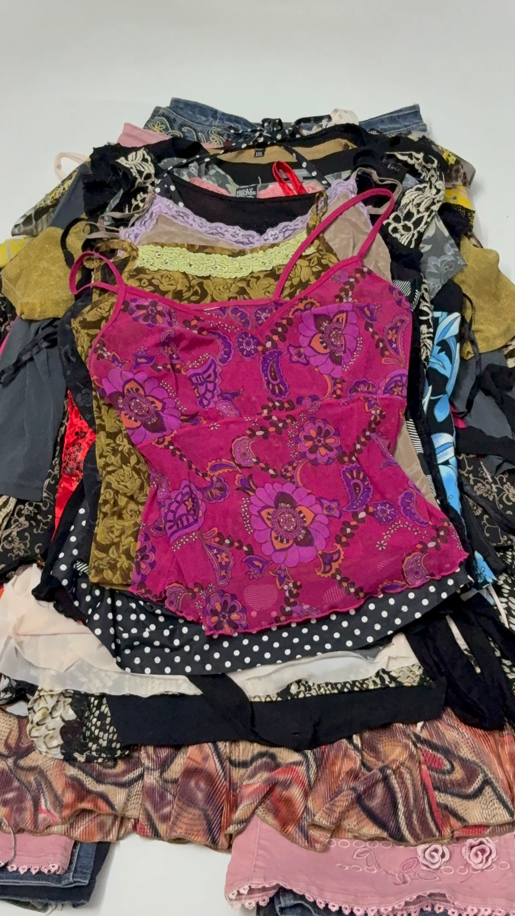 Pink floral cami top(32)