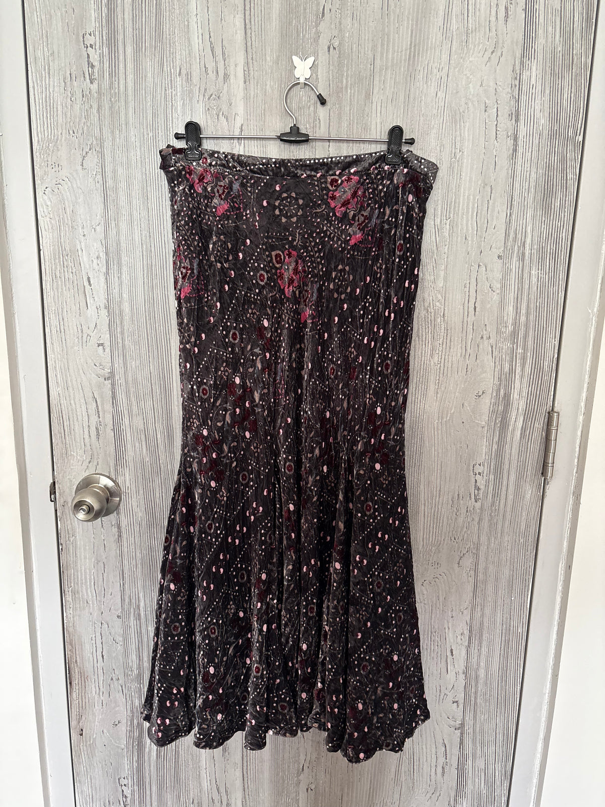 luisa spagnoli velvet skirt (32inch)