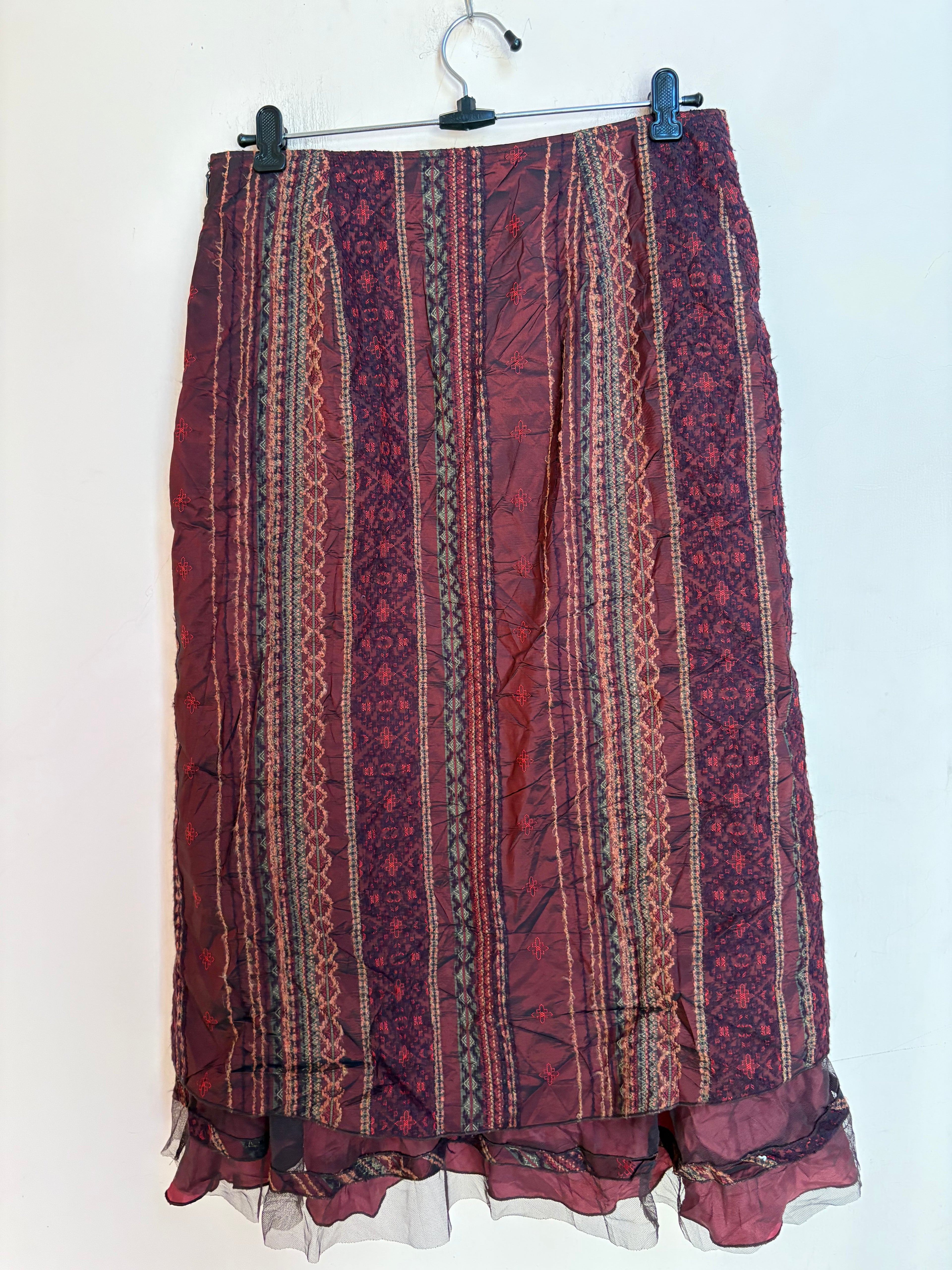 Rosie’s R L.F.coll maroon net skirt(30 inch)