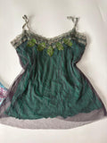 Pretty net work green cami top(30 inch)