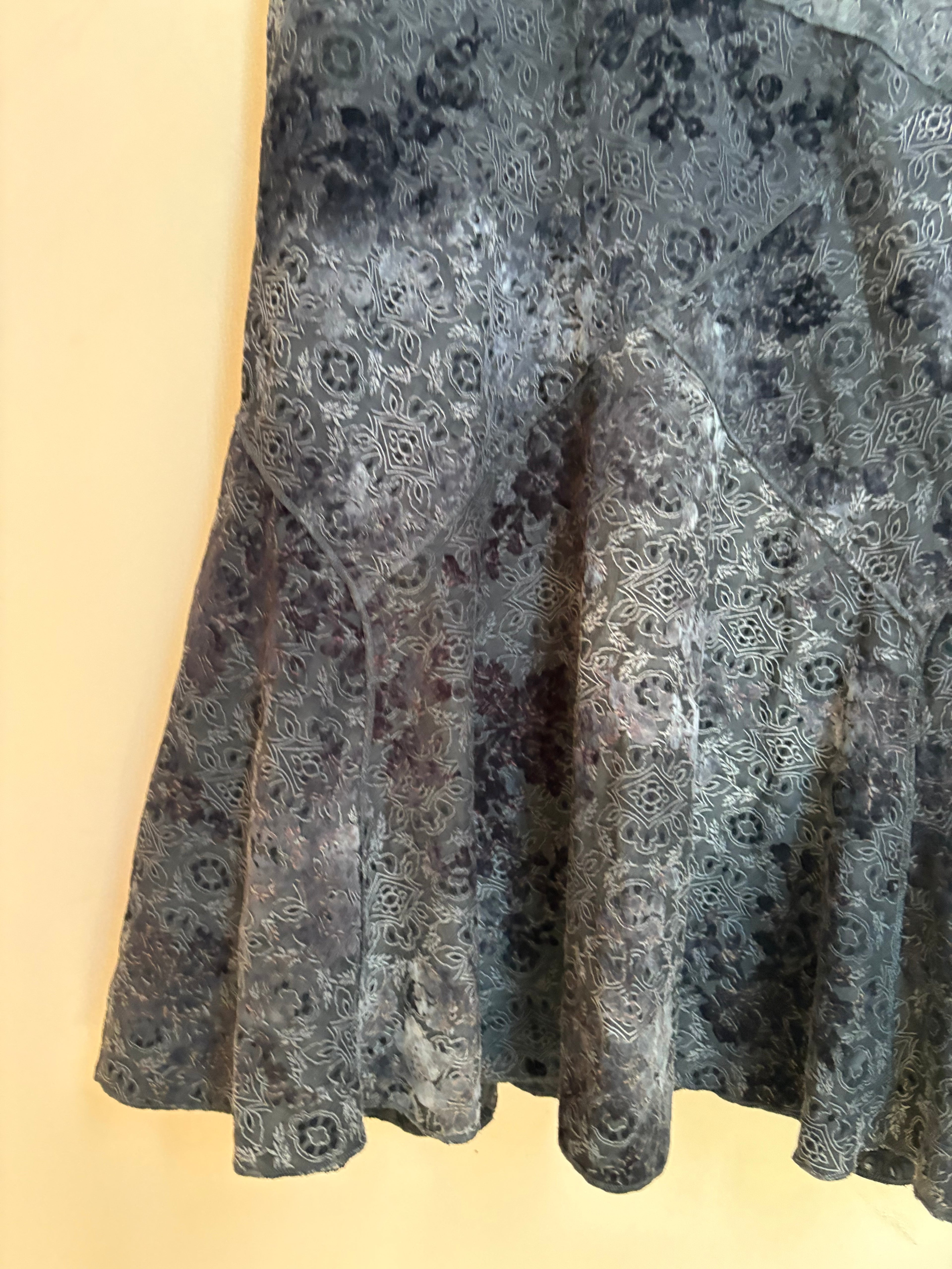 PER UNA grey floral skirt(30 inch)