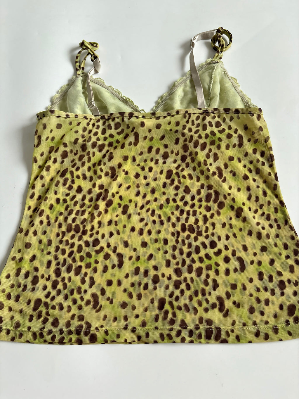 cheetah green cami top (32inch)