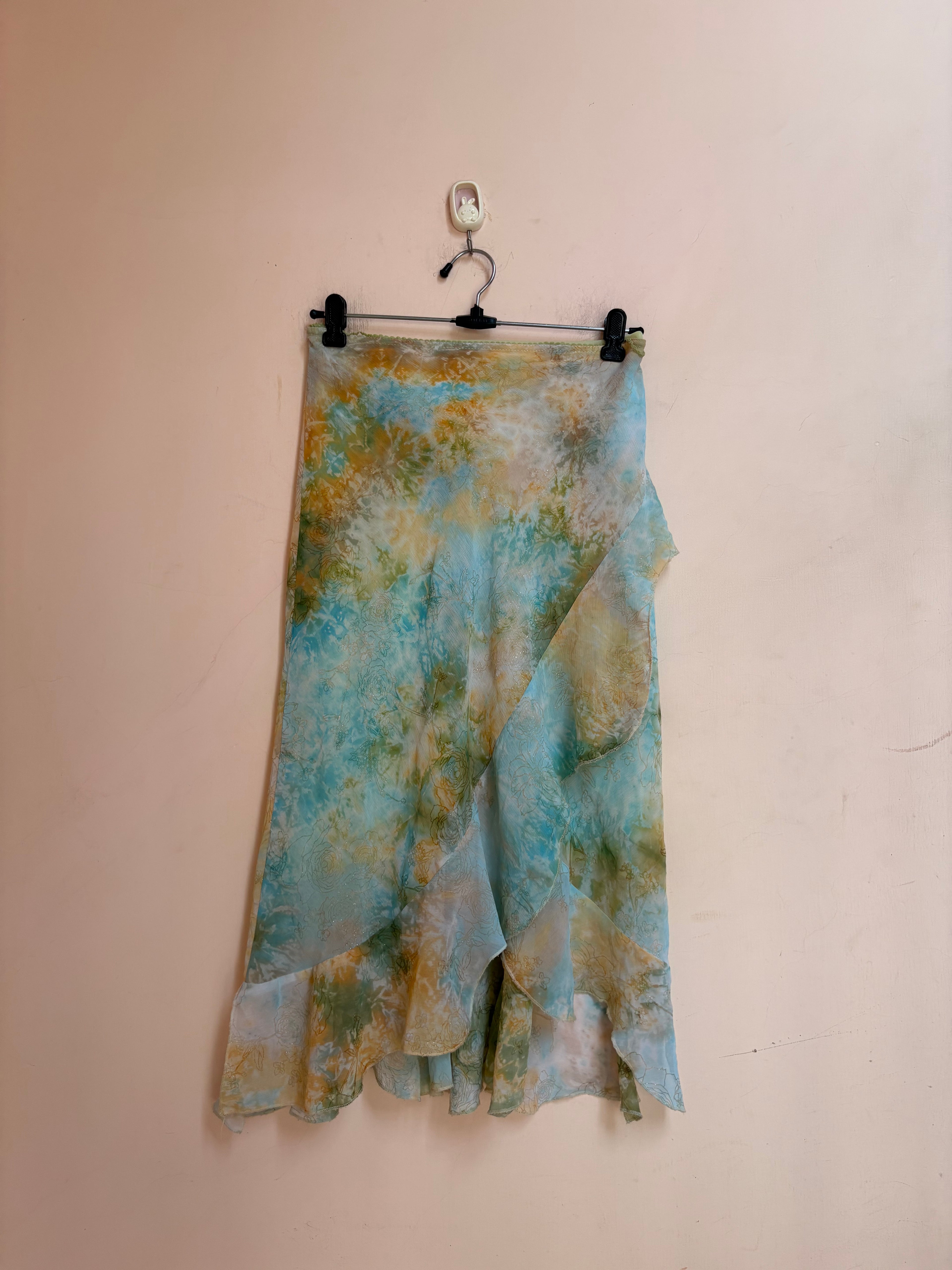 Tie dye shiny skirt(34-38 inch)