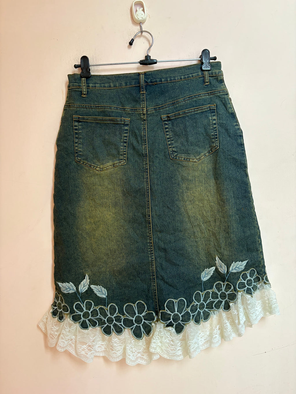 Floral net midi skirt(30-32 inch)