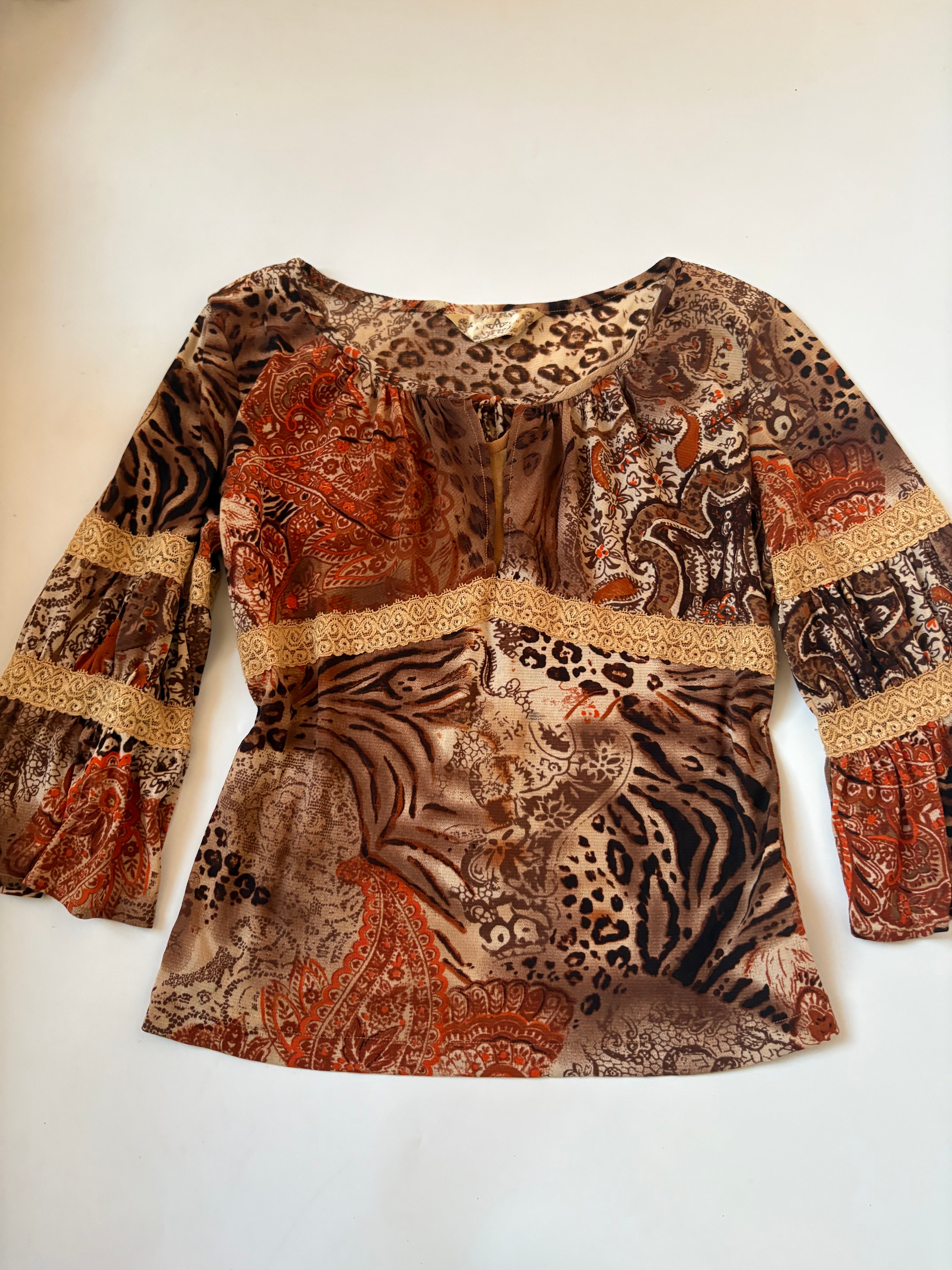 AIKESEN brown design top(36-40 inch)