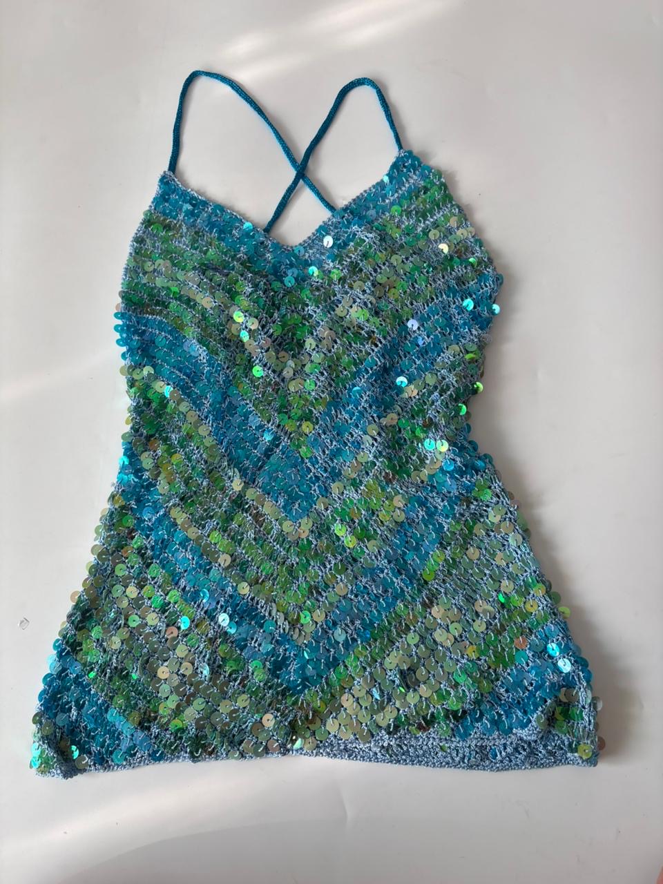 party shimmer Y2K top(34 inch)