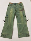 acid wash green cargo butterfly (28inch)