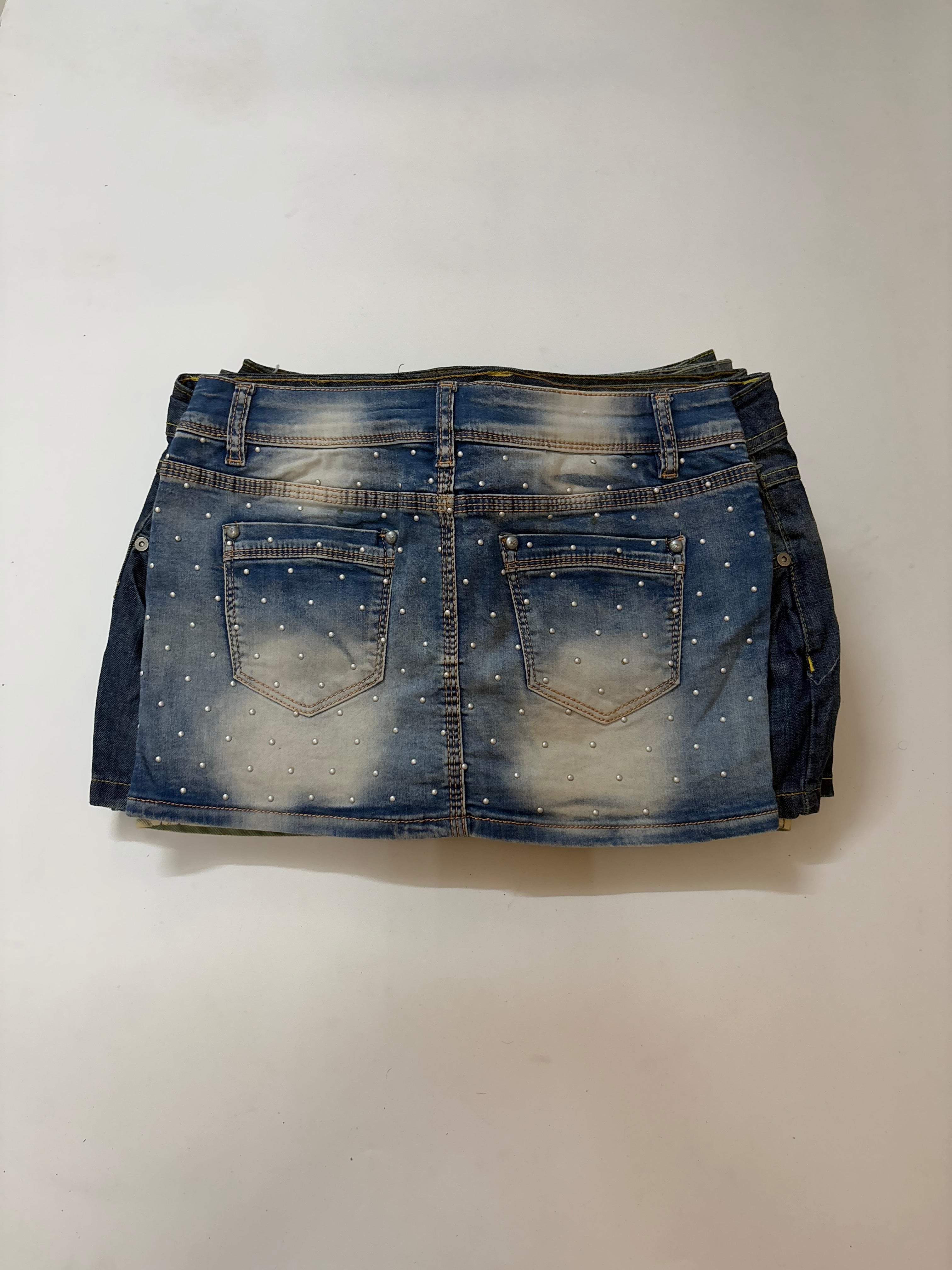 Beaded mini skirt(32 inch)