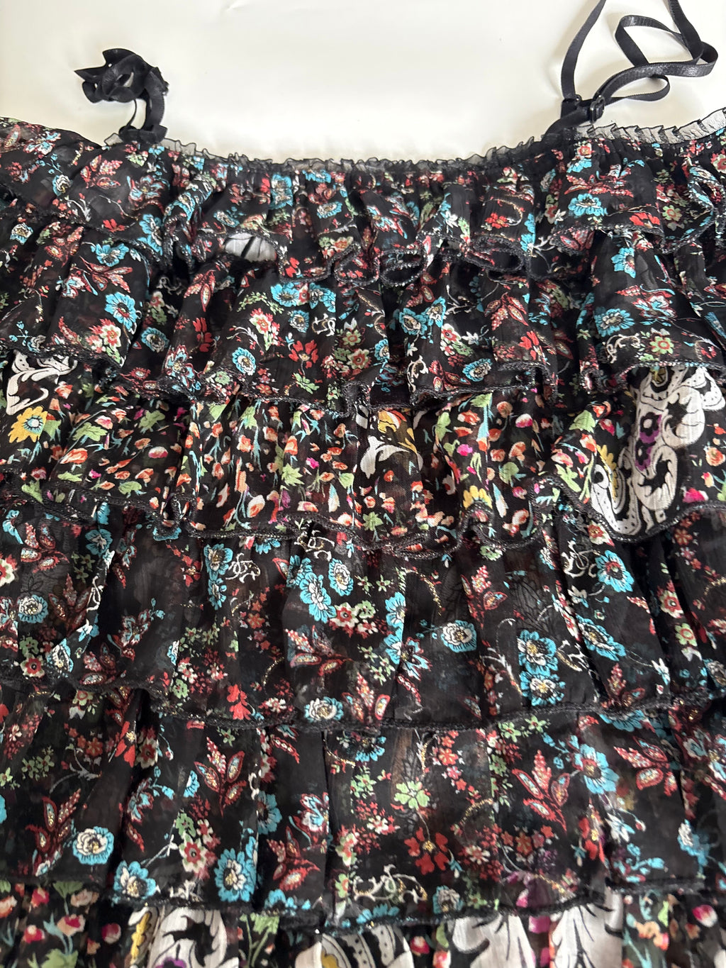 Strass floral top(32 inch)
