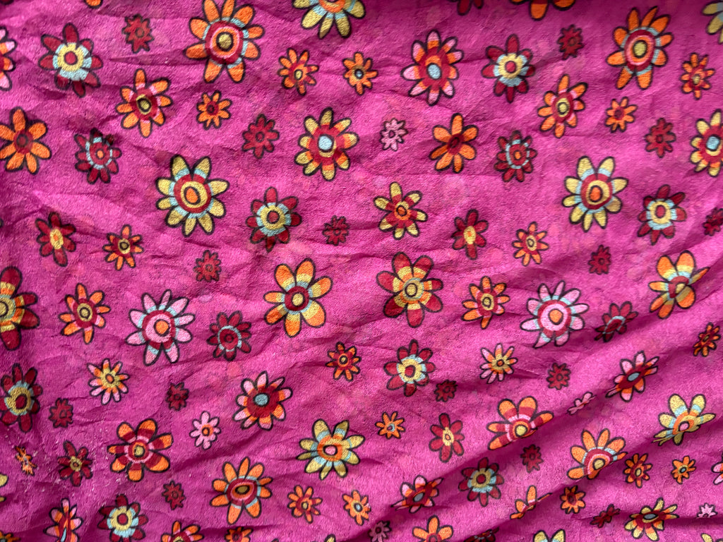 Hot pink floral top(38-40 inch)