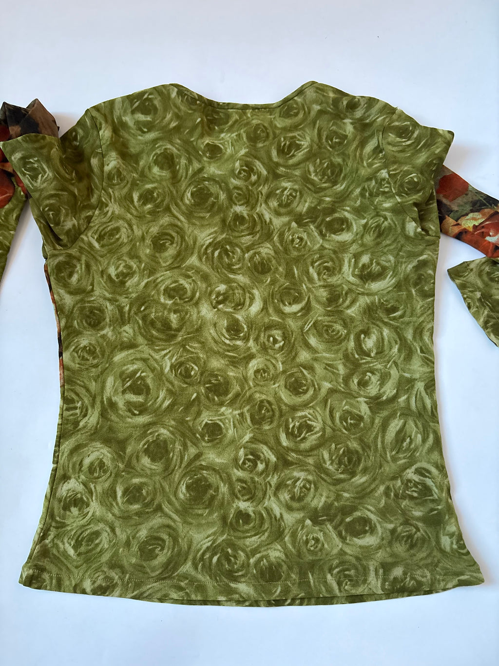 Floral green top(36-40 inch)