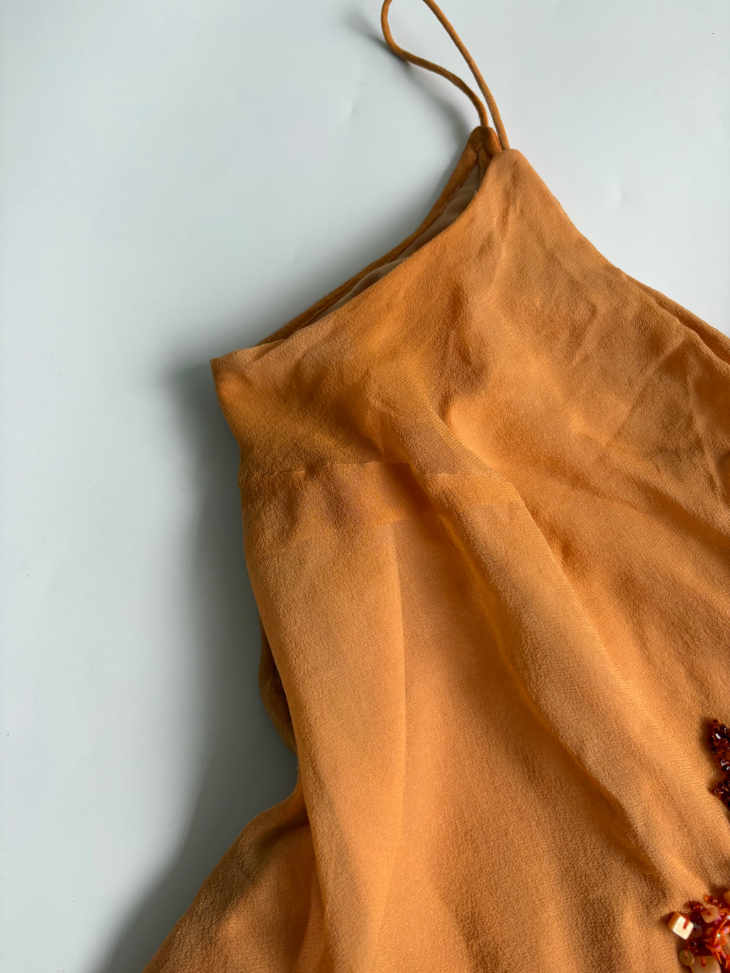 beaded orange cami top(36-40inch)