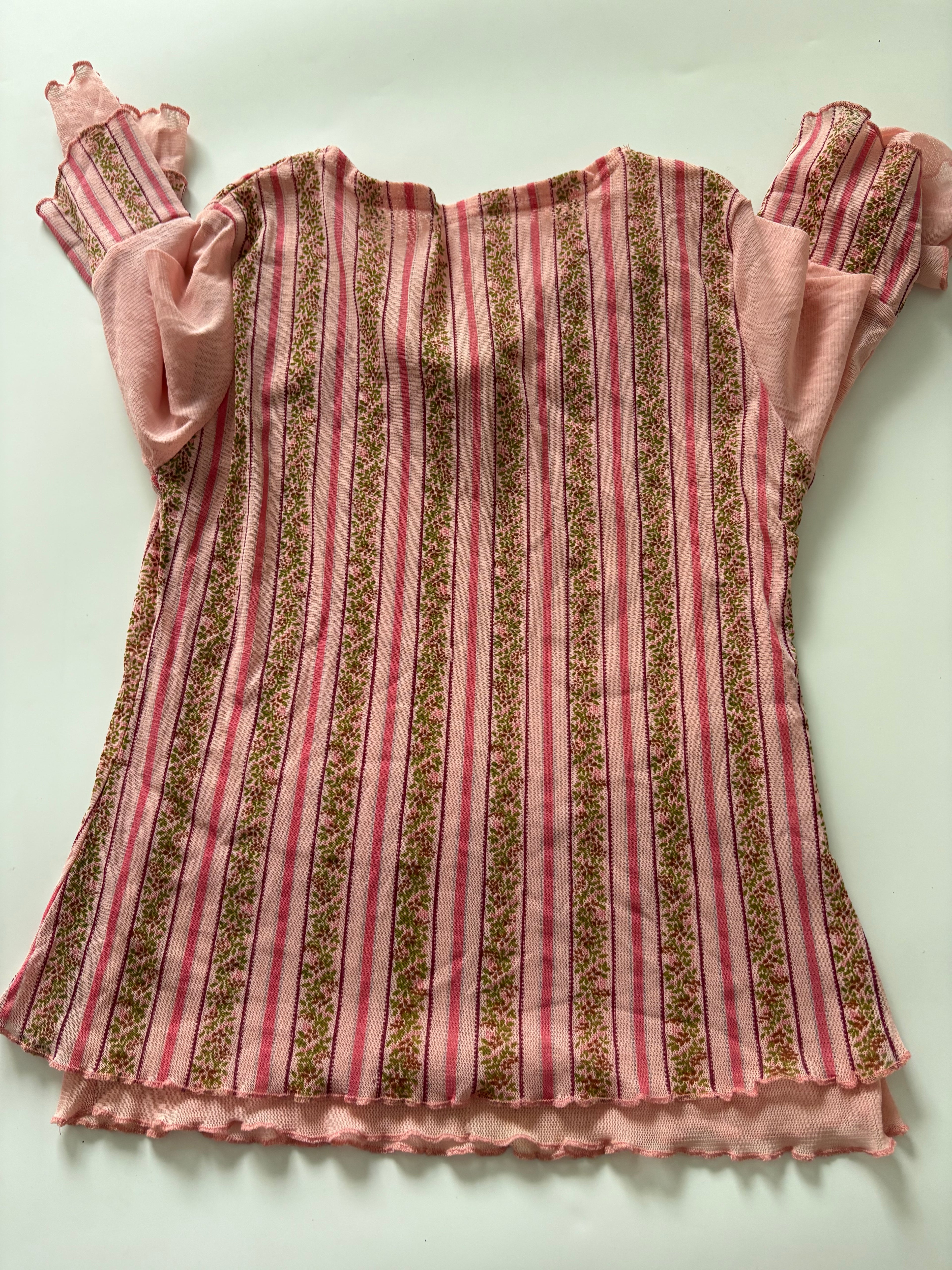 Pink v neck Barbie top(36 inch )