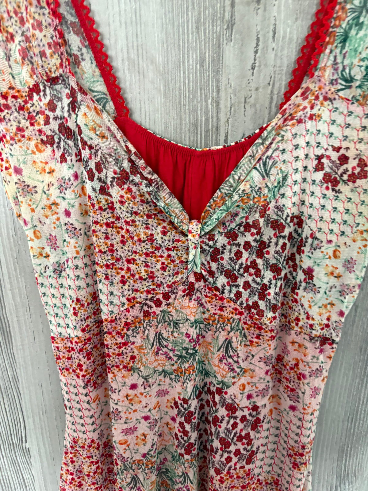 Floral white dress(36-38 inch)