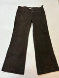 brown beaded low rise  flared jeans ( 32inch)